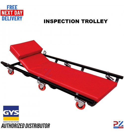 GYS Inspection Trolley Creeper 6 Wheels Adjustable Head Rest Garage 057548