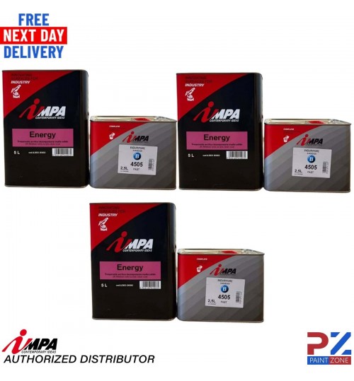 3X IMPA 2K MS Clearcoat / LACQUER With Hardener 7.5 Litre kit