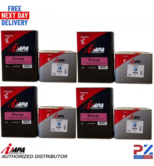 4X IMPA 2K MS Clearcoat / LACQUER With Hardener 7.5 Litre kit