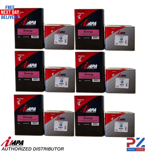 6X IMPA 2K MS Clearcoat / LACQUER With Hardener 7.5 Litre kit