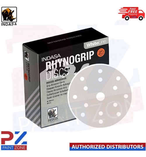 INDASA RHYNOGRIP DISCS ABRASSIVES P 80 TO P 500 -HOOK & LOOP SANDING DISCS 150MM (NEXT DAY DELIVERY)