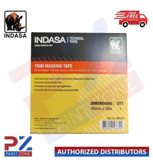 INDASA DOUBLE SIDED FIXING TRIM MASKING TAPE 45MM X 10M QTY 1 PART NO : 566329