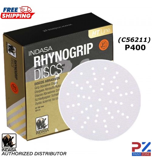 INDASA C56211 HT LINE ULTRAVENT GRIP SANDING DISCS 150MM PK50 - P400