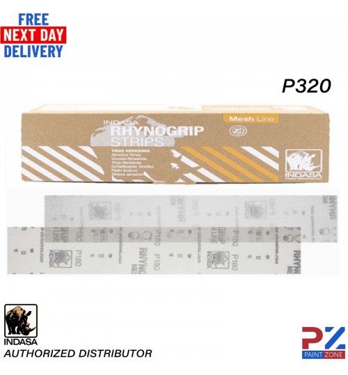 INDASA 612217 RHYNOGRIP MESH LINE SANDING STRIPS 70MM X 420MM PACK OF 50 - P320