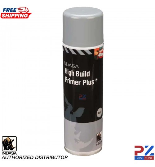 1X INDASA HIGH BUILD PRIMER+ AEROSOL GREY SPRAY PAINT 500ML