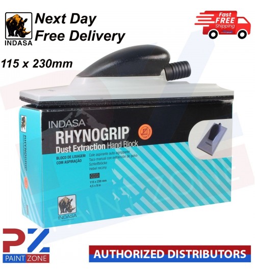 INDASA RHYNOGRIP DUST EXTRACTION HAND BLOCK 115x230mm Sanding Block Dust Free