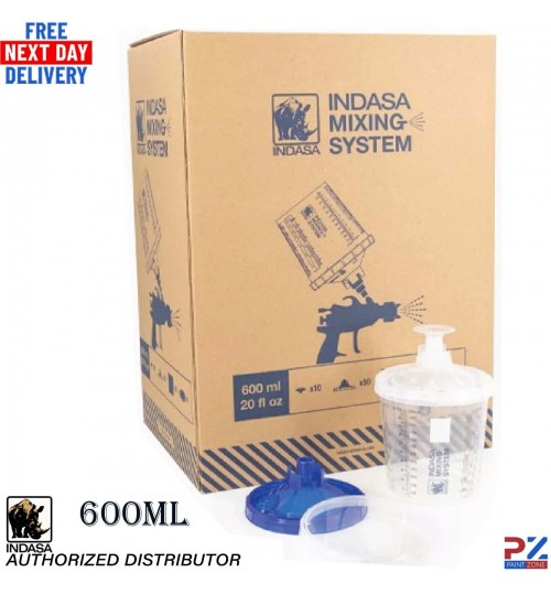 Paint Mixing Kit by Indasa - 190µm Clear Filter, 600ml Size (611302) - Auto Tool