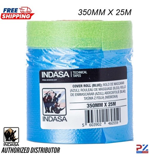 Indasa Pre-Taped Masking Cover Roll 350mm x25m Car Spray Film