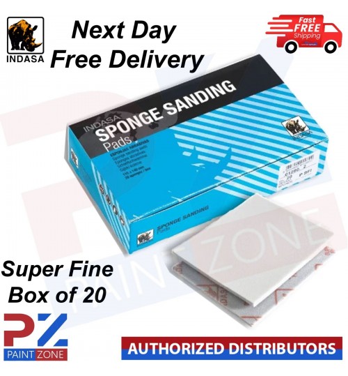 INDASA RHYNO SPONGE WET & DRY HAND SANDING PADS SUPER FINE QTY 20, 3000 SERIES
