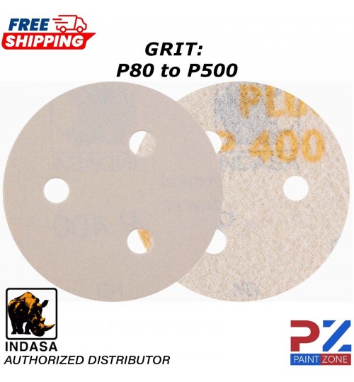 INDASA RHYNOGRIP PLUS LINE 75mm Plus Line GRITS 80 to 500 Discs 3H, Pack of 50