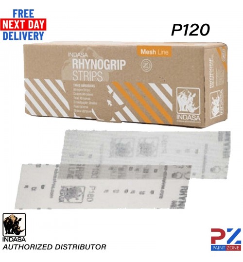 INDASA 612149 RHYNOGRIP MESH LINE SANDING STRIPS 70MM X 198MM PACK OF 50 - P120