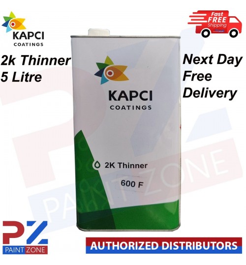 KAPCI COATINGS 2K THINNER 600 F 5 LITRE FOR 2K PAINTS WITH - NEXT DAY DELIVERY