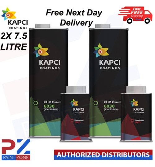 2x Kapci 6030 2K HS Anti-Scratch Clearcoat with 6033 FAST hardener -7.5LKIT