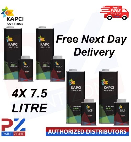 4x Kapci 6030 2K HS Anti-Scratch Clearcoat with 6033 FAST hardener -7.5LKIT