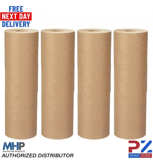 4x Brown Masking Paper 18 Inch approx. water & solvent 450mm 50gsm 180m