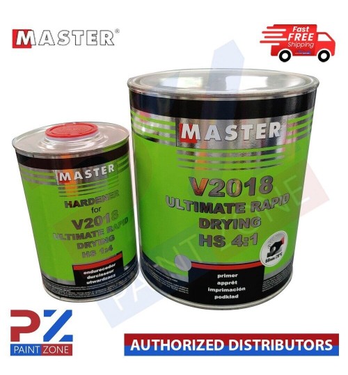 MASTER V2018 ULTIMATE RAPID DRYIMG HS 4:1 PRIMER 3.6 LTR WITH HARDENER 0.9 LTR