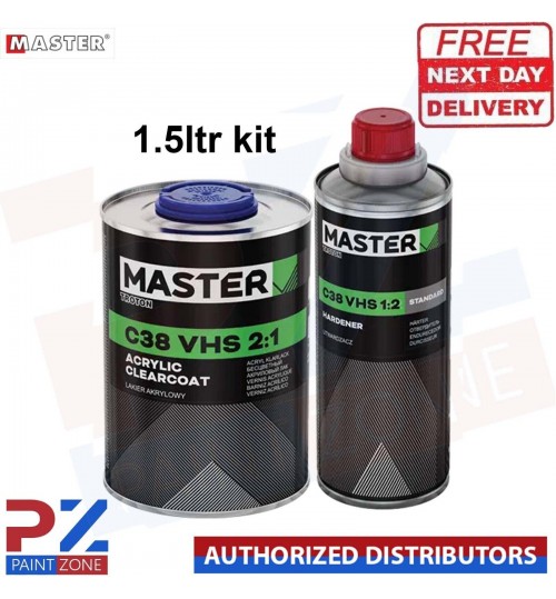 MASTER Acrylic Clear Coat C38 VHS 2:1 and C38 VHS 1:2 Kit 1.5 LTR