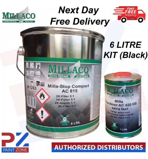 cMillaco by Mipa 2k HS High Build Primer Filler Kit 6L KIT - BLACK 5:1