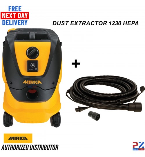 Mirka 1230 L Dust Extractor 230V – PC GB With Hose Workshop Use