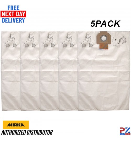 Mirka 1230 Dust Bag Fleece 5 Pack – High-Quality Dust Filter for Workshop
