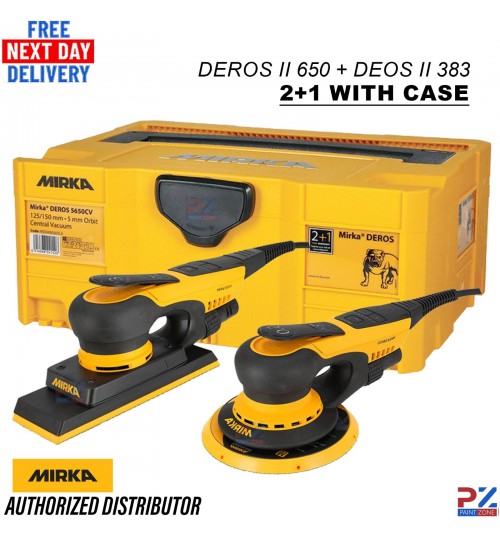 Mirka DEROS II 650CV + DEOS II 383CV Twin Sander Kit 230V In Case