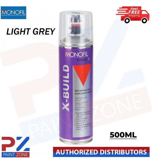 MONOFIL VARIO+ X BUILD SELF ETCH PRIMER FILLER LIGHT GREY SPRAY Aerosol 500ml