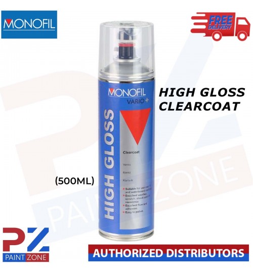 1x MONOFIL VARIO+ HIGH GLOSS CLEARCOAT FINISH LACQUER SPRAY CLEAR Aerosol 500ml