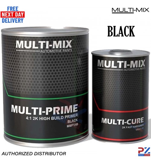 Multi-Mix Multi-Prime 5L 2K Primer Kit – Black + Fast Hardener – High Build