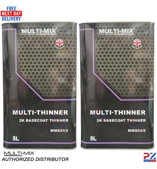 2X Multi-Mix 2K Basecoat Thinner – 5L Multi-Thinner for Professional Use