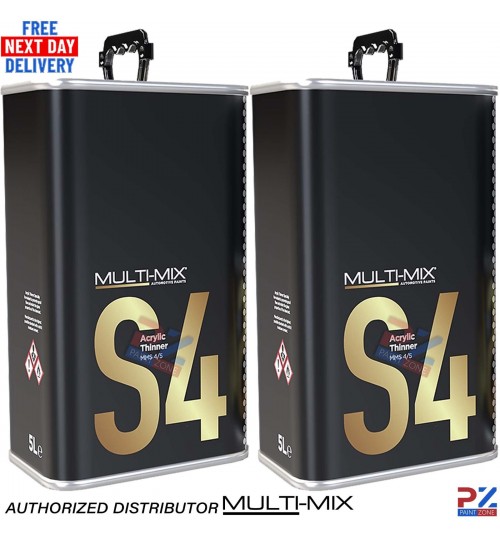 2x Multi-Mix S4 Acrylic Thinner – 5L Premium Grade Solvent for Paints