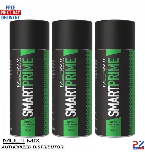 3x Multimix SMART-PRIME DTM HB Primer 500ml High Build Direct to Metal