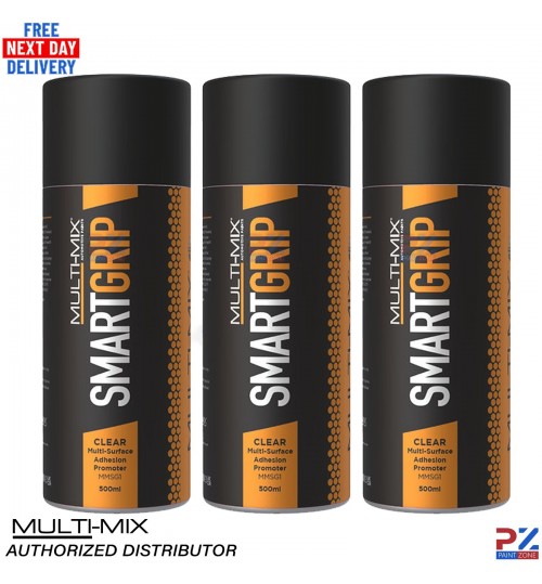 3x Multimix SMART-GRIP Adhesion Promoter 500ml Plastic Surface Paint Prep Spray