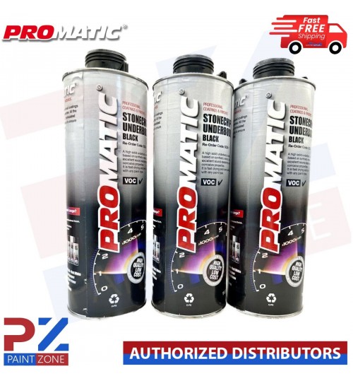3X PROMATIC BLACK STONECHIP UNDERBODY COATING 1 KG