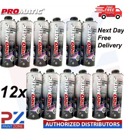 12X PROMATIC BLACK STONECHIP UNDERBODY COATING 1 KG - NEXT DAY FREE DELIVERY