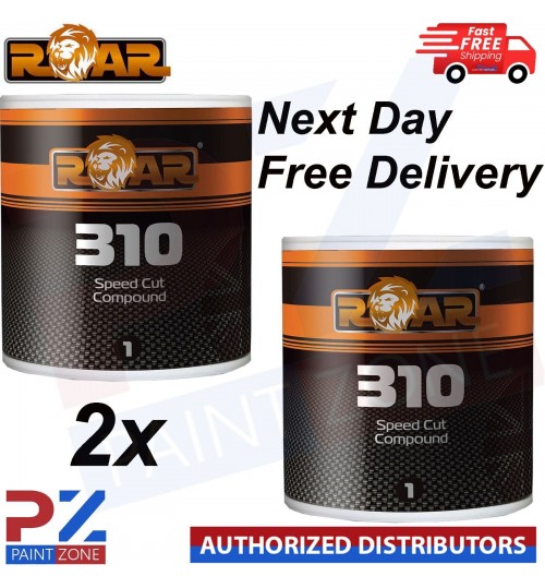 2x ROAR 310 SPEED CUT CUTTING COMPOUND - valeting, paint, repairs 3KG