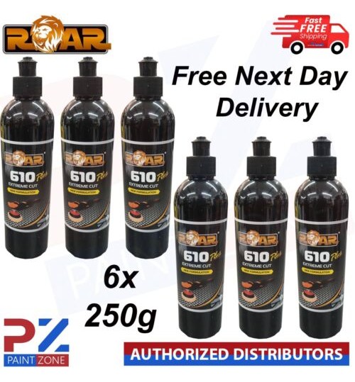6X ROAR 610 PLUS EXTREME CUT NEW FORMULATION FINISHING POLISH HIGH GLOSS 250ML