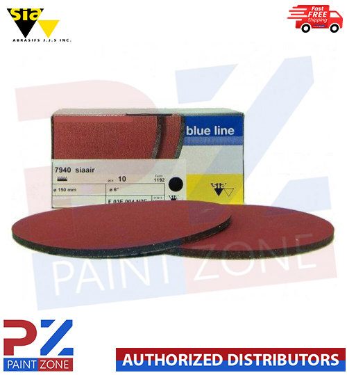 Sia Siaair 7940 Velvet Sanding Disc Box of 10 150mm Polishing Backing