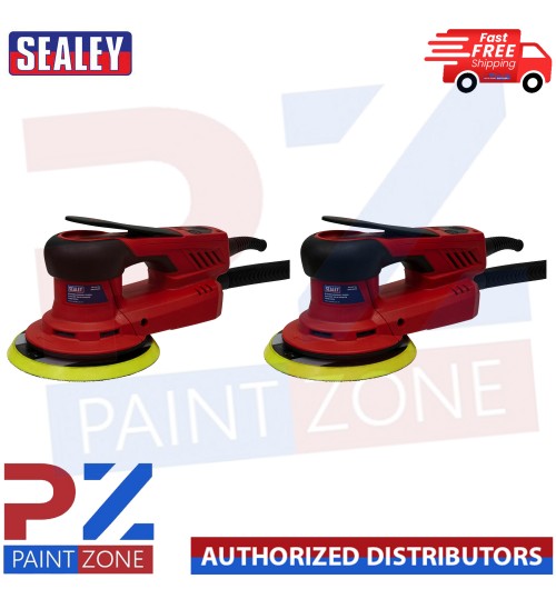 2 X Electric Palm orbital Sander Variable Speed Sealey DAS150PS 230V 150mm 350W