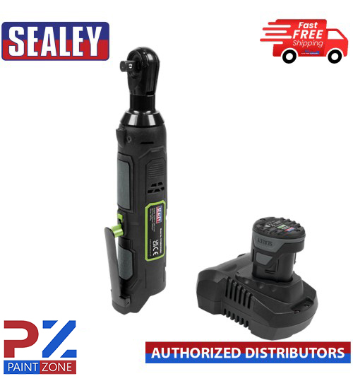 Sealey CP108VCRW 3/8" Drive Cordless Ratchet Wrench 10.8V 2Ah Battery + Charger