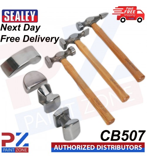 Sealey CB507 7pc Drop-Forged Panel Beating Set with Hickory Shafts