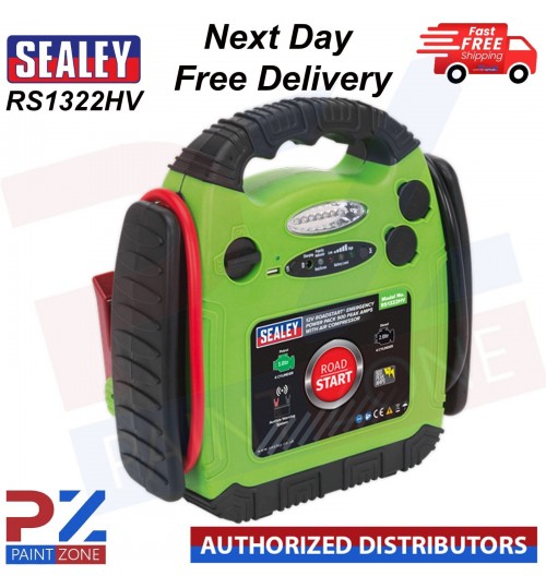 Sealey RS1322HV RoadStart Emergency Jump Starter inc Air Compressor 12V 900 Amps
