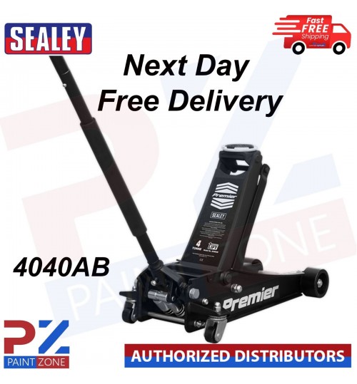 Sealey 4040AB 4 Tonne Low Profile Trolley Jack with Rocket Lift - Black