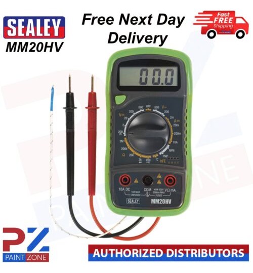 Sealey MM20HV 8-Function Hi-Vis Digital Multimeter with Thermocouple