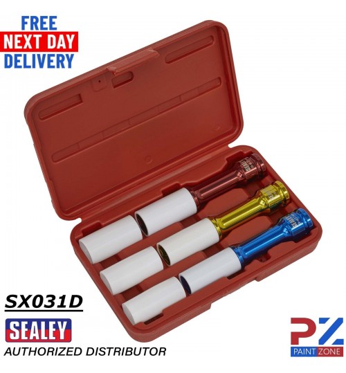 Sealey Alloy Wheel Long Reach Impact Socket Set 3pc 1/2"Sq Drive - SX031D