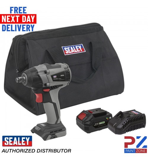 Sealey Brushless Impact Wrench Kit 1/2"Sq Drive 20V 300Nm - CP20VIWXKIT