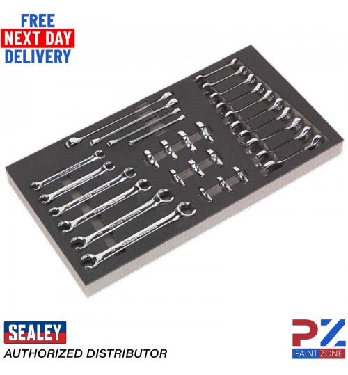 Sealey S01125 Tool Chest Tray Specialised Spanner Metric 30 Piece Set
