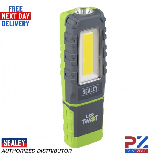 Sealey LED Twist Rechargeable Inspection Light 5W COB & 1W SMD LED601G