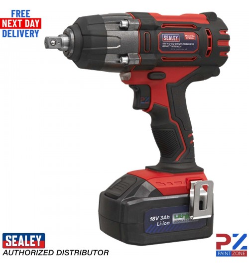 Sealey CP400LI 1/2"Sq Drive Cordless Impact Wrench Gun 18V 3.0Ah Li-ion A