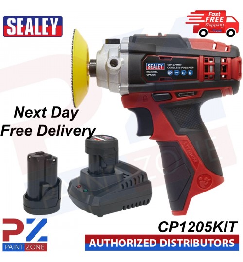 Sealey CP1205KIT 12V SV12 Series Ø71mm Cordless Polisher Kit - 2 Batteries