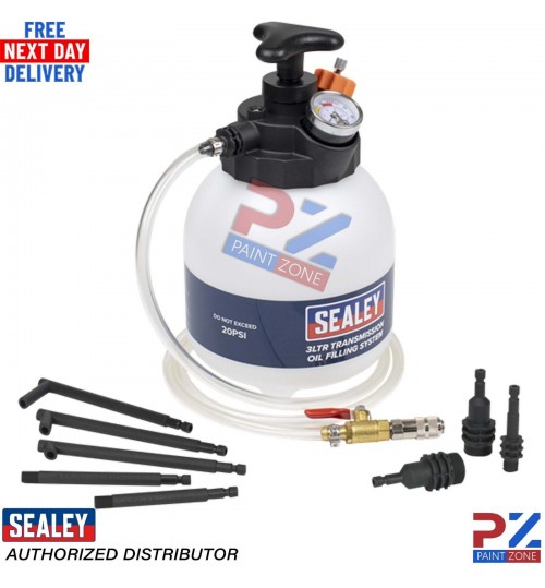 Sealey VS70095 Transmission Oil Filling Filler Tool System 3Ltr DSG CVT Adaptors